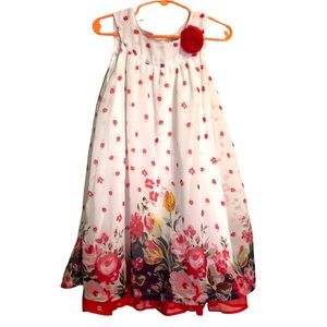 Sz6 flowered party church easter spring summer vacation girls dressy dress